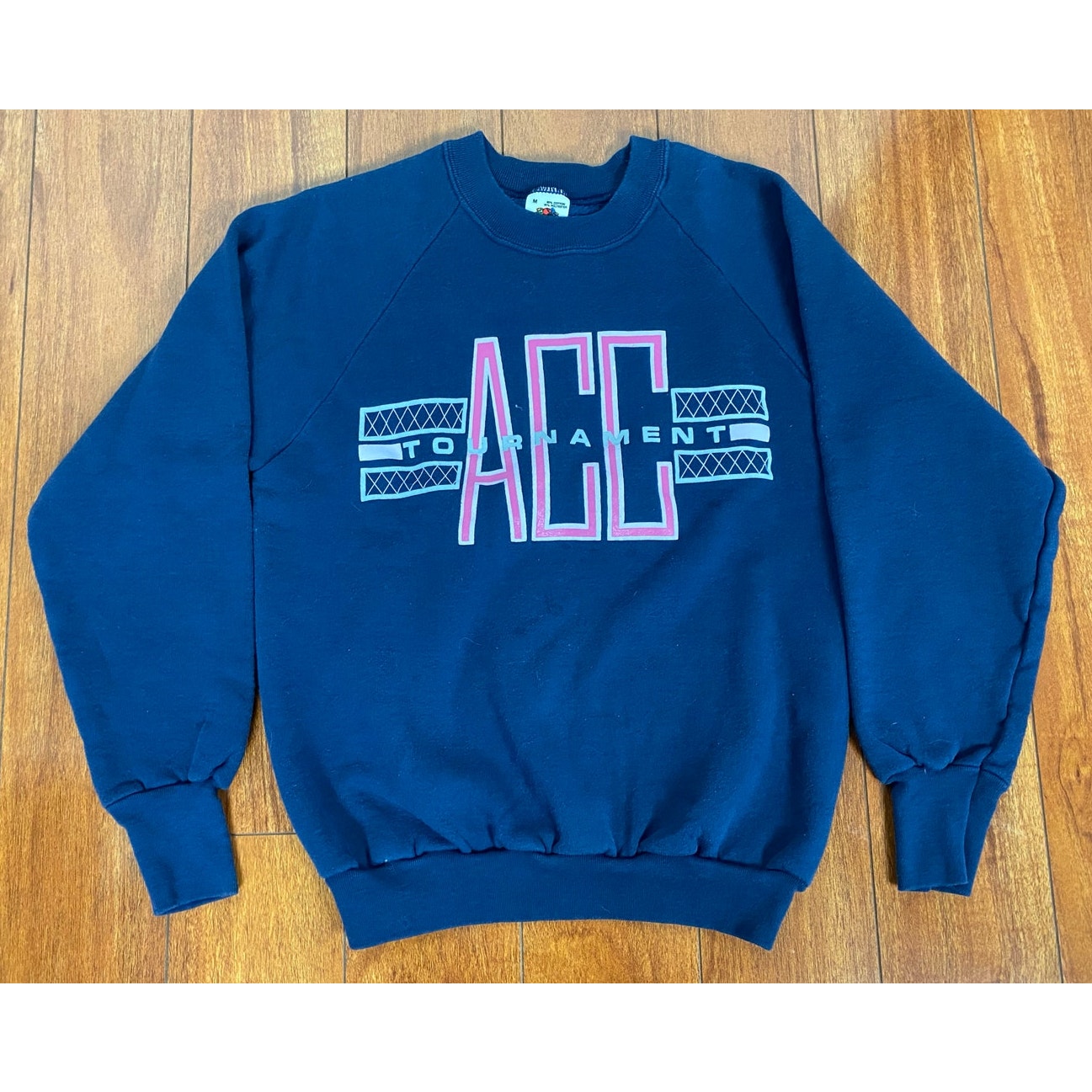 Vtg 90s Fruit Of The Loom Usa Acc Tournament Basketball Crewneck Sweatshirt M